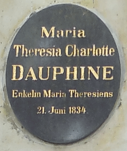 Foto Karlovy Vary: Inschrift 1 Maria Theresia Dauphine