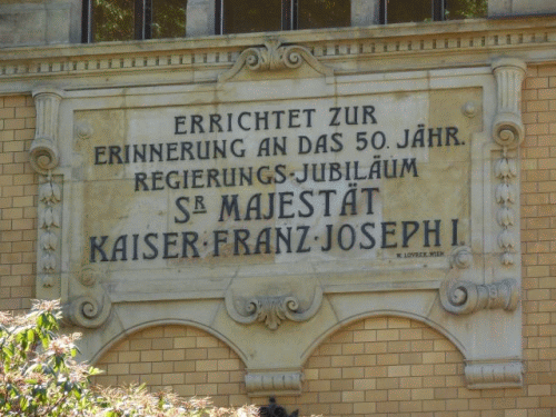 Foto Liberec: Inschrift Kaiser-Franz-Joseph-Bad