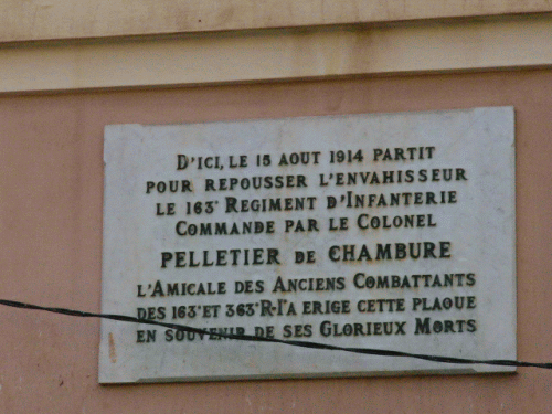 Foto Nizza: Gedenkplakette Infanteristen