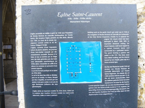 Foto Ornans: Zweite Inschrift Eglise Saint-Laurent