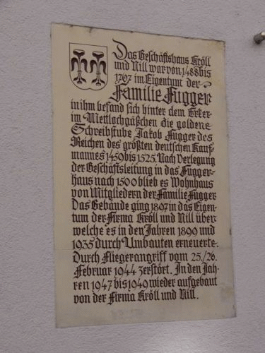 Foto Augsburg: Fugger-Inschrift