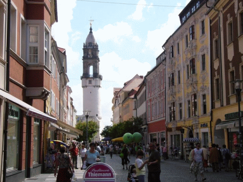 Photo Bautzen : Reichenstrae et Reichenturm