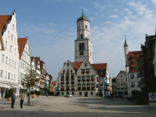 Photo Biberach/Riss : place centrale et glise