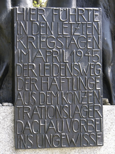 Photo Munich: inscription of the memorial near the Blutenburg in Obermenzing