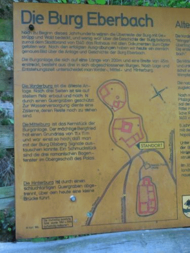 Foto Burg Eberbach: Touristische Informationstafel links