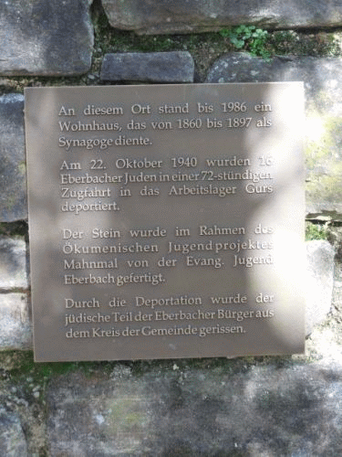 Foto Eberbach: textliches Deportationsdenkmal