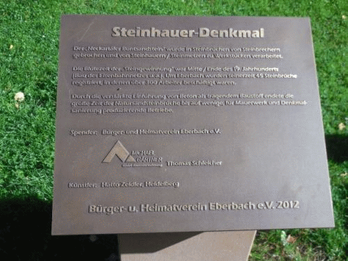 Foto Eberbach: Inschrift Steinhauer
