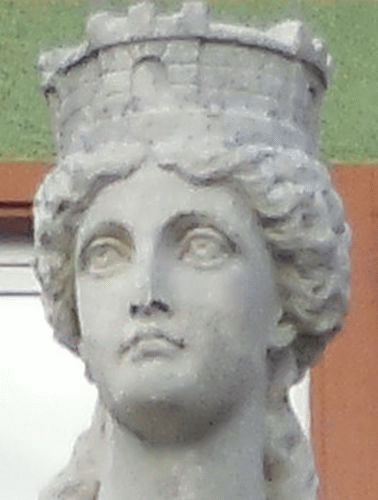 Foto Eberbach: Kriegerdenkmal 1871/72, Gesicht der Germania