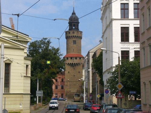 Photo Grlitz : vue du chteau vers la mairie