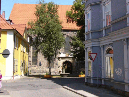 Photo Gotha : porte latrale de l'glise des Augustins