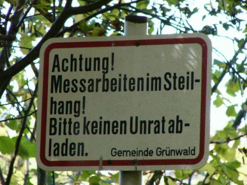 Foto: Grnwald Verbotsschild 3