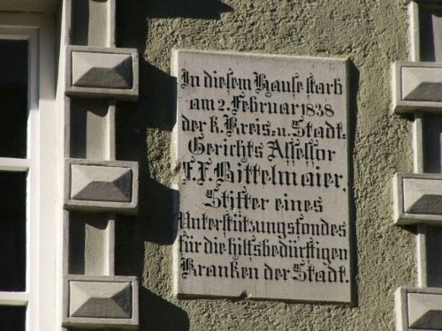 Foto in Ingolstadt: Inschrift am Bittelmaier-Haus
