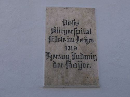 Foto in Ingolstadt: Inschrift fr Herzog Ludwig
