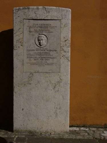 Photo in Ingolstadt: stone with the inscription for the expellees