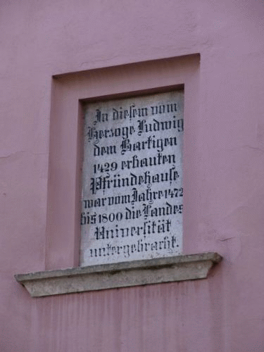 Foto Hohe Schule in Ingolstadt: zweite Inschrift