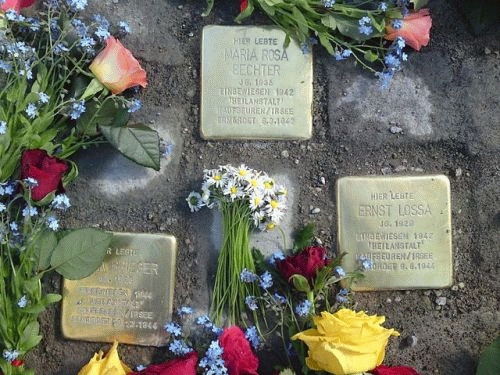 Foto Irsee: Stolpersteine fr Euthansie-Opfer