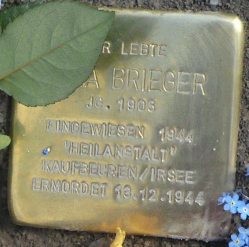 Foto Irsee: Zweiter Stolperstein