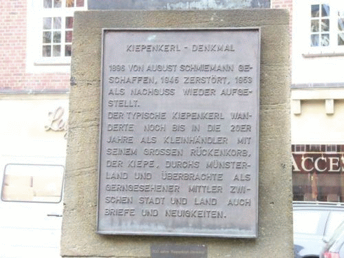 Photo Mnster Kiepenkerl: inscription