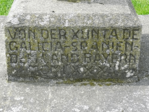 Foto: Rckinschrift galizisches Wegkreuz in Mnchen-Pasing