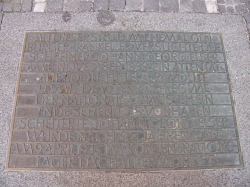 Foto Mnchen: Bodenplatte fr Georg Elser