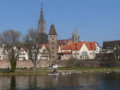 Photo Ulm Butchers' Tower: view from Neu-Ulm