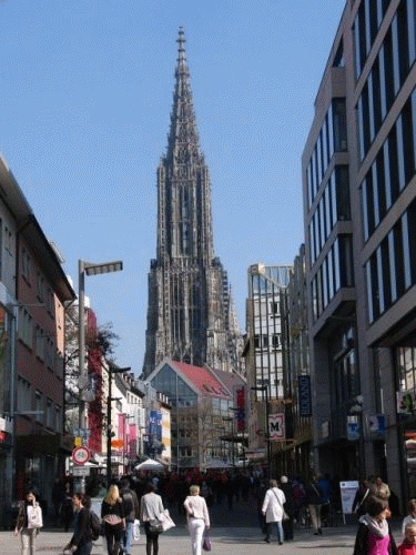 Photo Ulm: Minster seen from the main pedestrian street