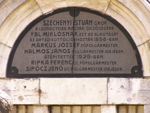 Foto Buda: Inschrift fr Graf Szchenyi