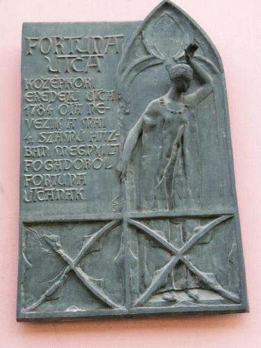 Foto Buda: Inschrift Fortuna-Strae