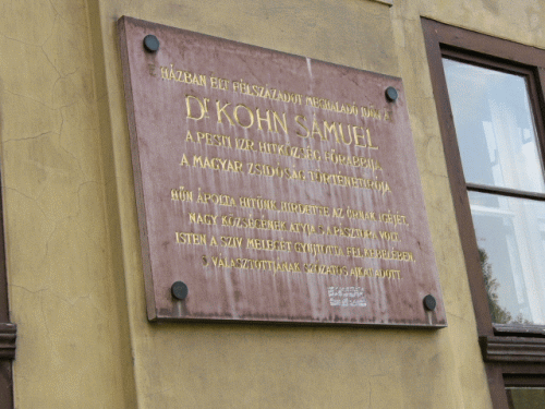 Foto Budapest: Gedenktafel Samuel Kohn