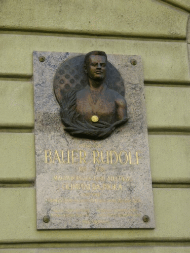 Foto Budapest: Gedenktafel fr Olymiasieger Rudolf Bauer