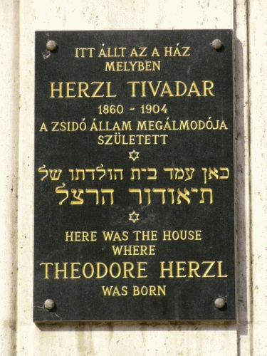 Foto Budapest: Gedenktafel fr Theodor Herzl