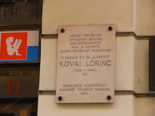 Foto Budapest: Gedenktafel fr Lőrinc Kovai