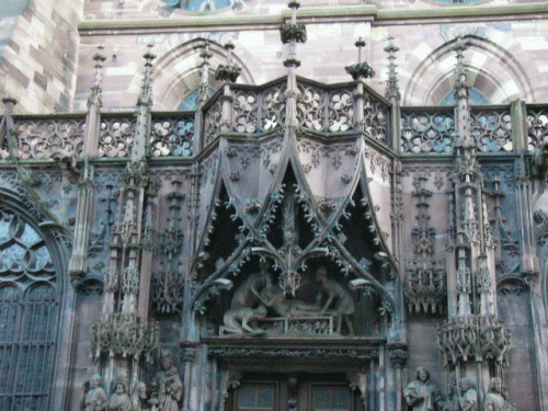 Foto Strasburger Mnster: Seitenportal
