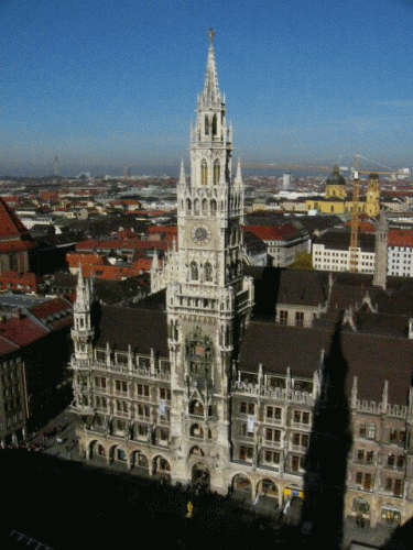Foto Munique: Campanrio do novo pao dos conselhos