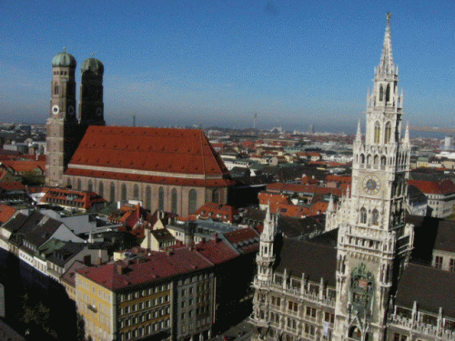 Foto Munique: Campanrio do novo pao dos conselhos