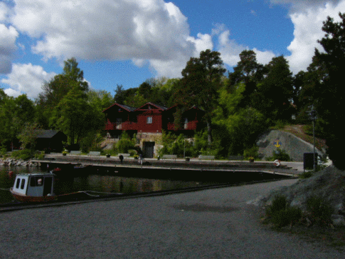 Wohnhuser am Hafen