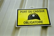 Casque obligatoire